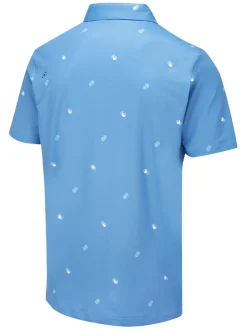 Ping Two Tone Tailored Fit Polo - Danube/Infinity Blue Multi