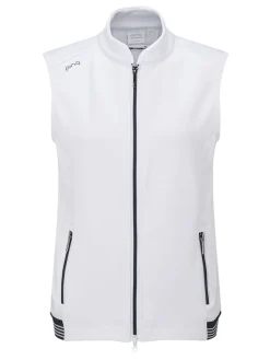 Ping Women'S Dot Vest - White/Navy