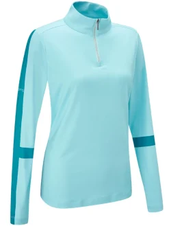 Ping Women'S Tamara Long Sleeve Polo - Aquatic/Scuba Blue