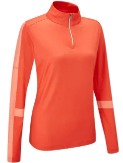 Ping Women'S Tamara Long Sleeve Polo - Flame/Melon
