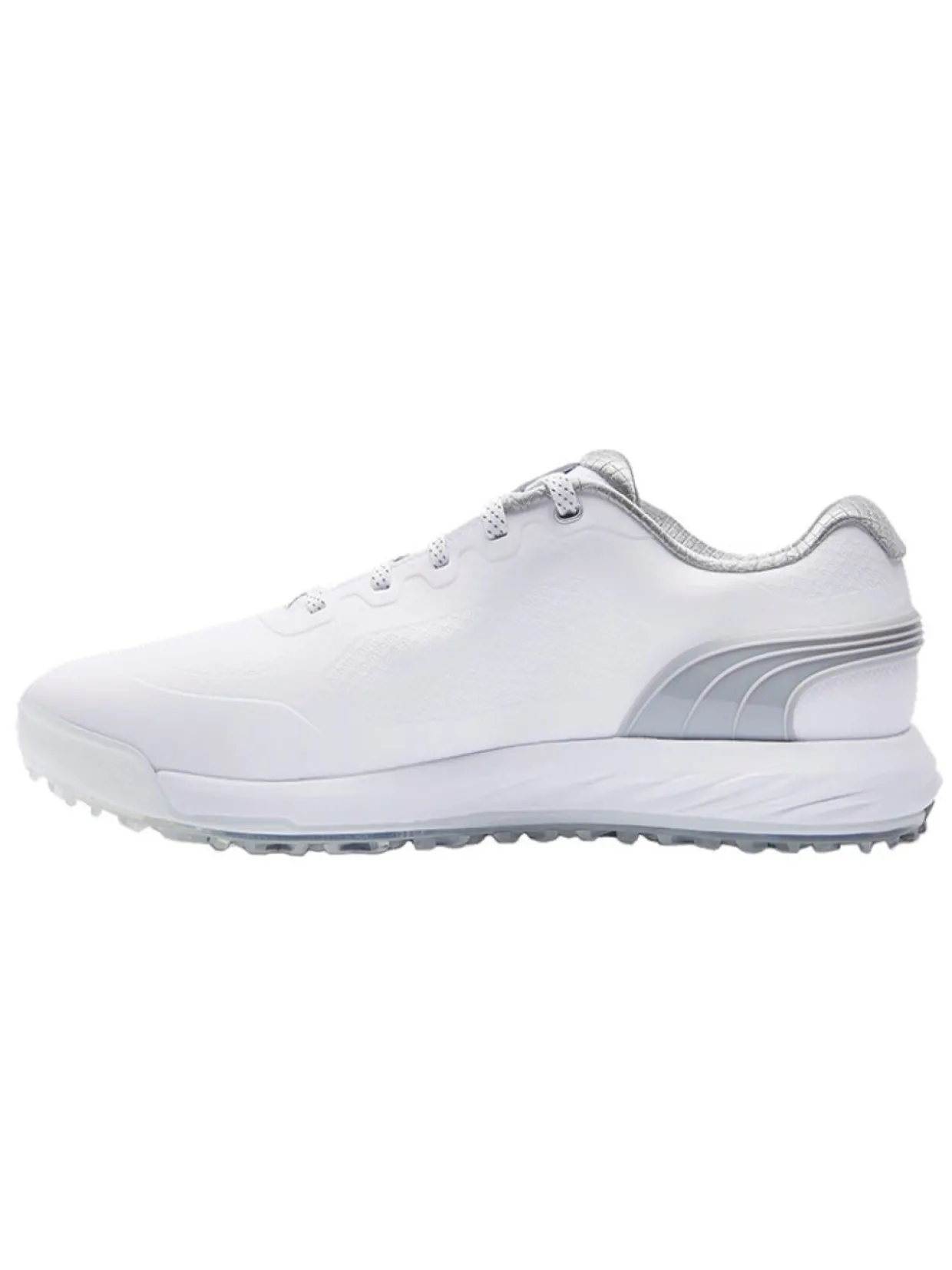 Puma Alphacat Nitro Golf Shoes - Puma White/Flat Light Grey/Puma Silver