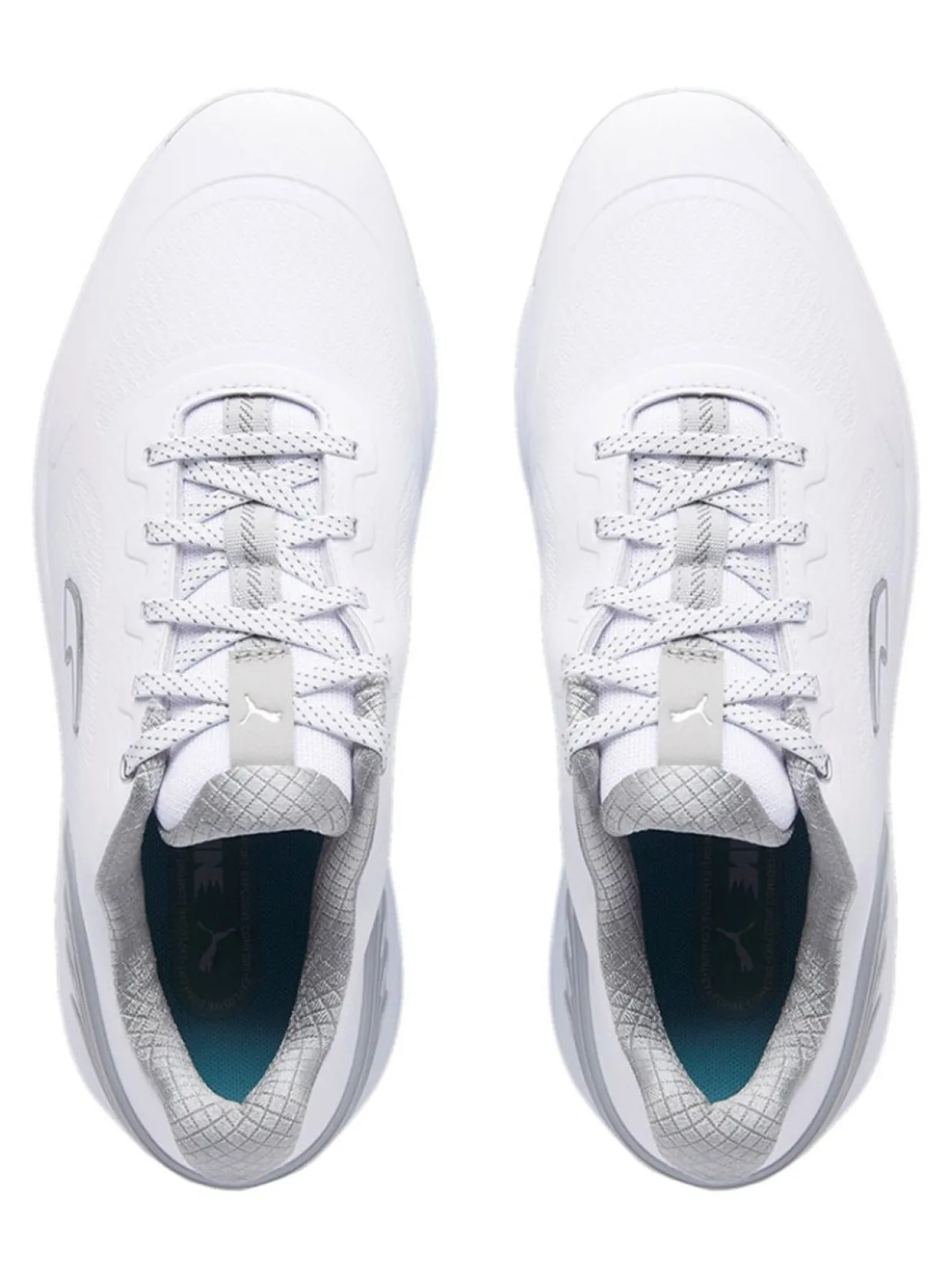 Puma Alphacat Nitro Golf Shoes - Puma White/Flat Light Grey/Puma Silver