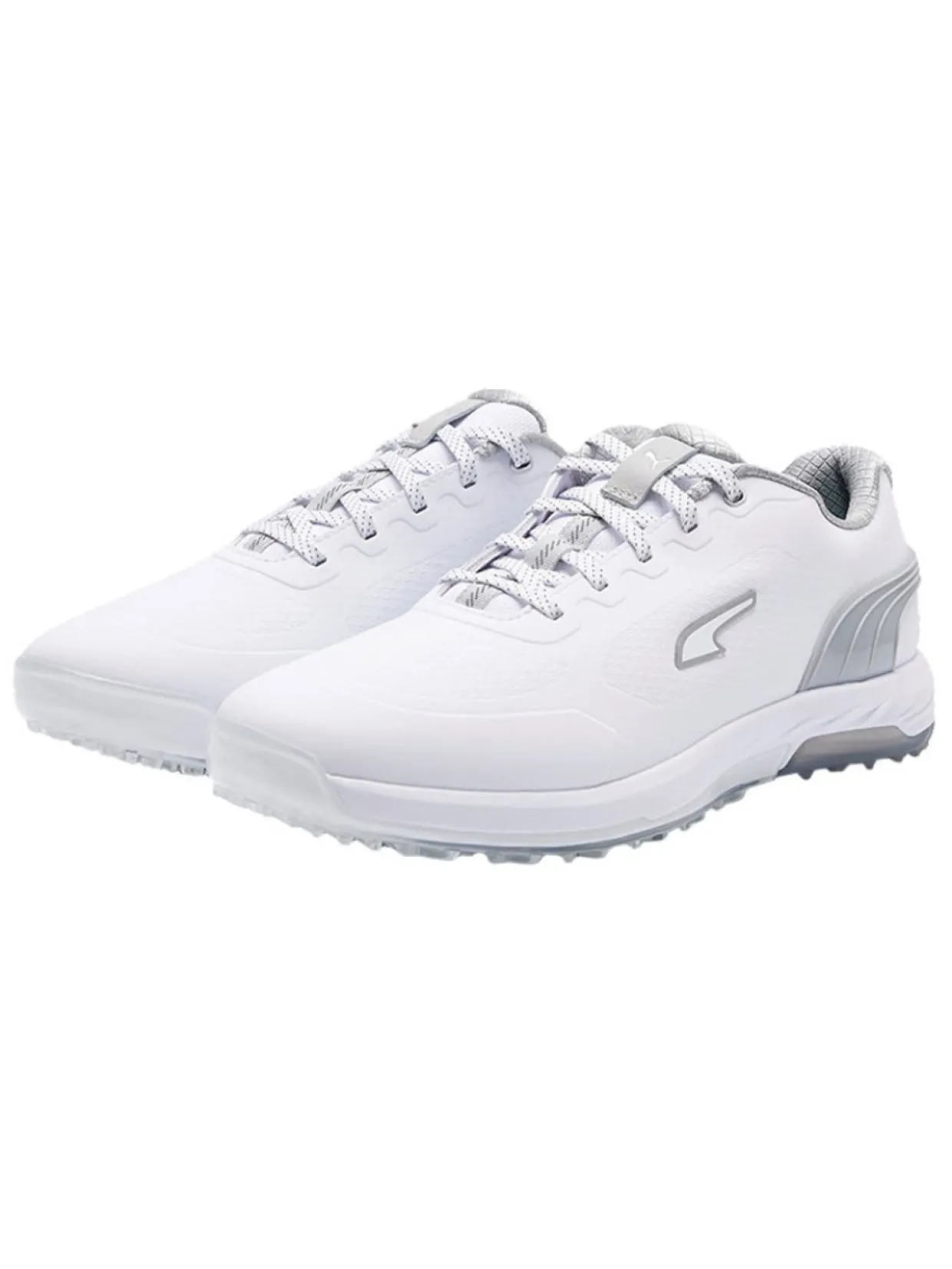 Puma Alphacat Nitro Golf Shoes - Puma White/Flat Light Grey/Puma Silver