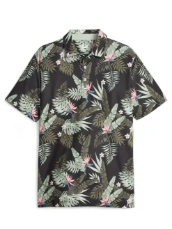 Puma Cloudspun Aloha Polo - Puma Black/Eucalyptus