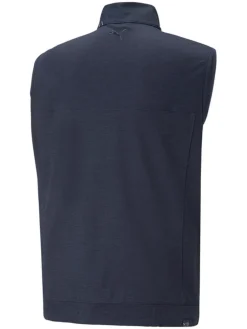 Puma Cloudspun Colorblock Golf Vest - Navy Blazer/Navy Blazer Heather
