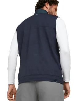 Puma Cloudspun Colorblock Golf Vest - Navy Blazer/Navy Blazer Heather