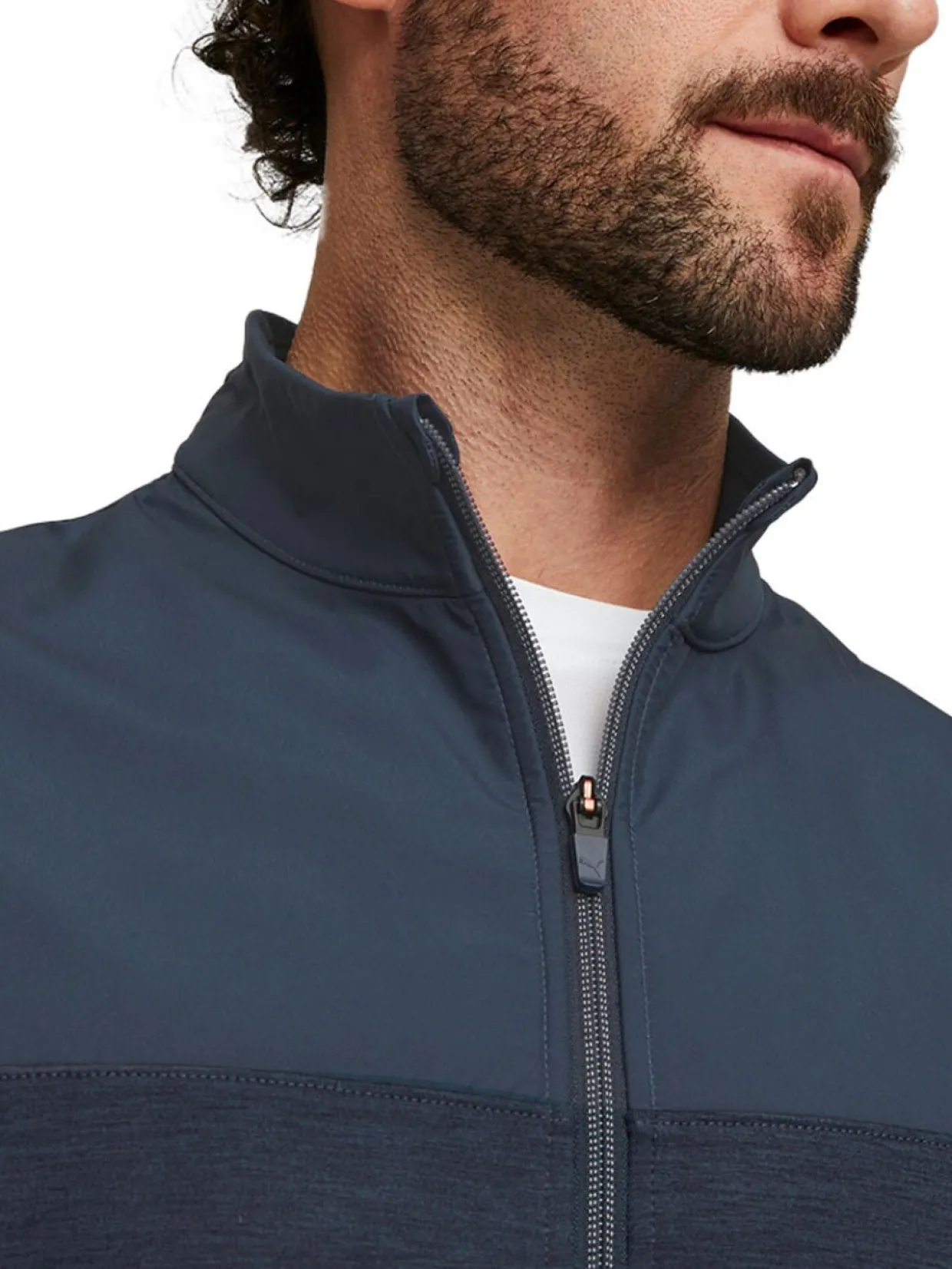 Puma Cloudspun Colorblock Golf Vest - Navy Blazer/Navy Blazer Heather