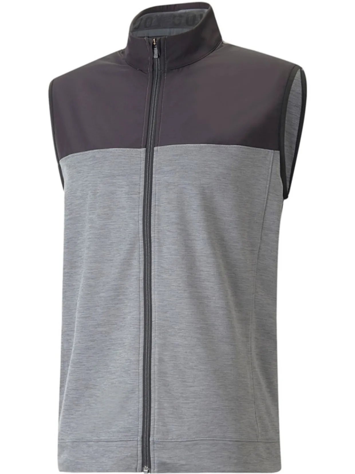 Puma Cloudspun Colorblock Golf Vest - Puma Black/Quiet Shade Heather