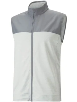 Puma Cloudspun Colorblock Golf Vest - Quiet Shade/High Rise Heather