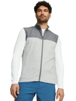 Puma Cloudspun Colorblock Golf Vest - Quiet Shade/High Rise Heather