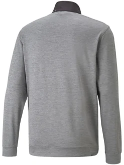 Puma Cloudspun Colourblock Golf 1/4 Zip - Puma Black/Quite Shade