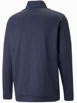 Puma Cloudspun Colourblock Golf 1/4 Zip - Navy Blazer/Navy Blazer Heather