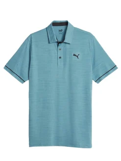 Puma Cloudspun Haystack Golf Polo - Bold Blue Heather