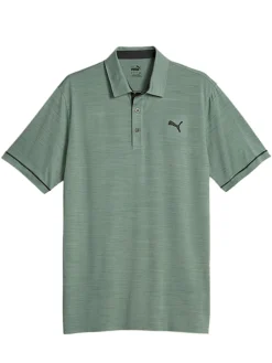 Puma Cloudspun Haystack Golf Polo - Eucalyptus Heather