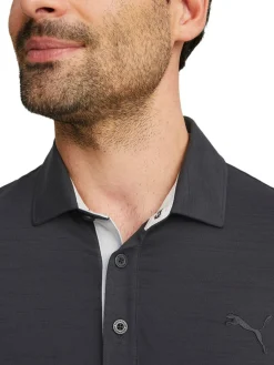 Puma Cloudspun Haystack Golf Polo - Puma Black Heather