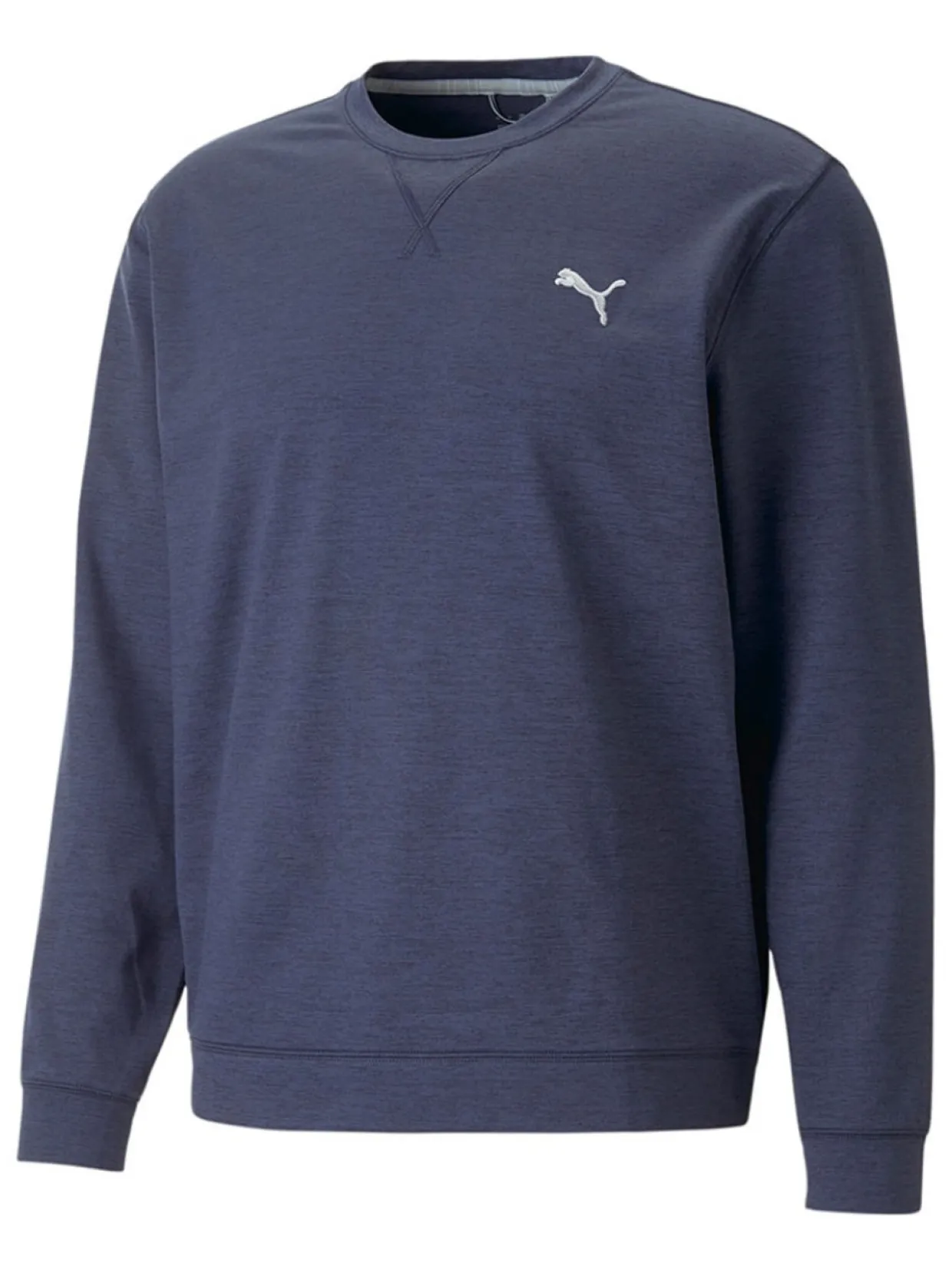 Puma Cloudspun Heather Golf Sweatshirt - Navy Blazer Heather