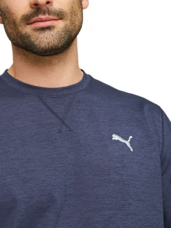 Puma Cloudspun Heather Golf Sweatshirt - Navy Blazer Heather