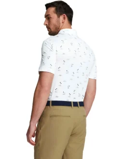 Puma Cloudspun Horizons Golf Polo - Bright White Heather