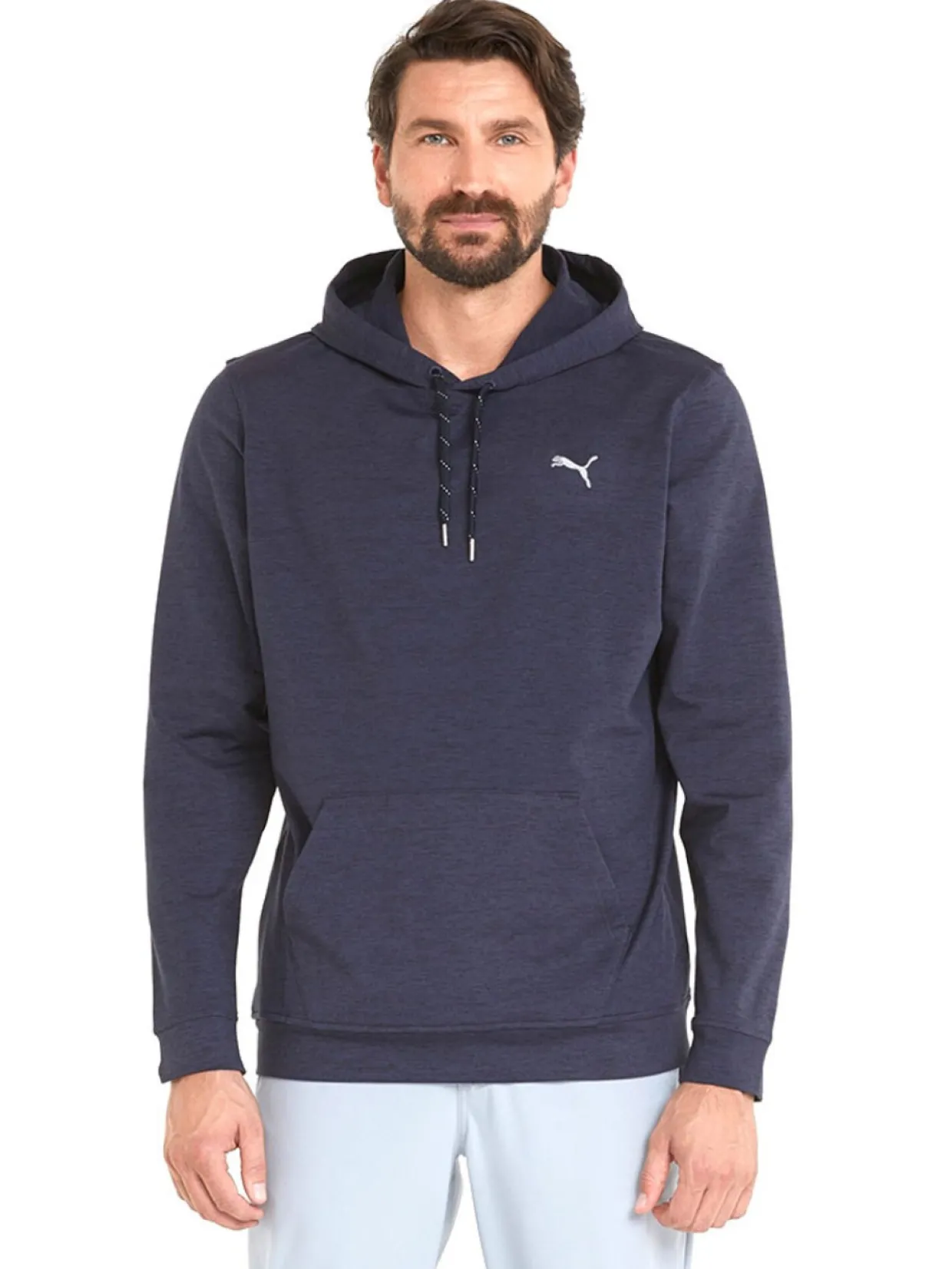 Puma Cloudspun Progress Golf Hoodie - Navy Blazer Heather