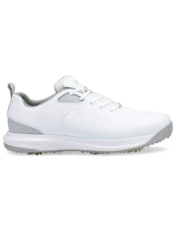 Puma Fusion Fx Wide Golf Shoes - Puma White/Puma Silver/High Rise
