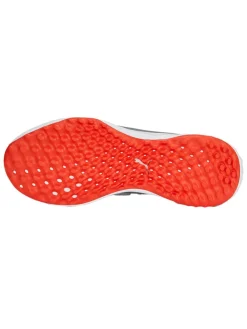 Puma Fusion Pro Wide Golf Shoes - Cool Mid Grey/Puma Silver/Red Blast