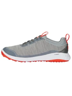 Puma Fusion Pro Wide Golf Shoes - Cool Mid Grey/Puma Silver/Red Blast