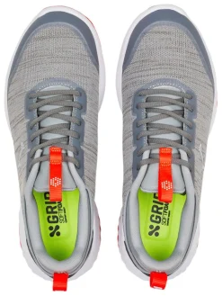 Puma Fusion Pro Wide Golf Shoes - Cool Mid Grey/Puma Silver/Red Blast