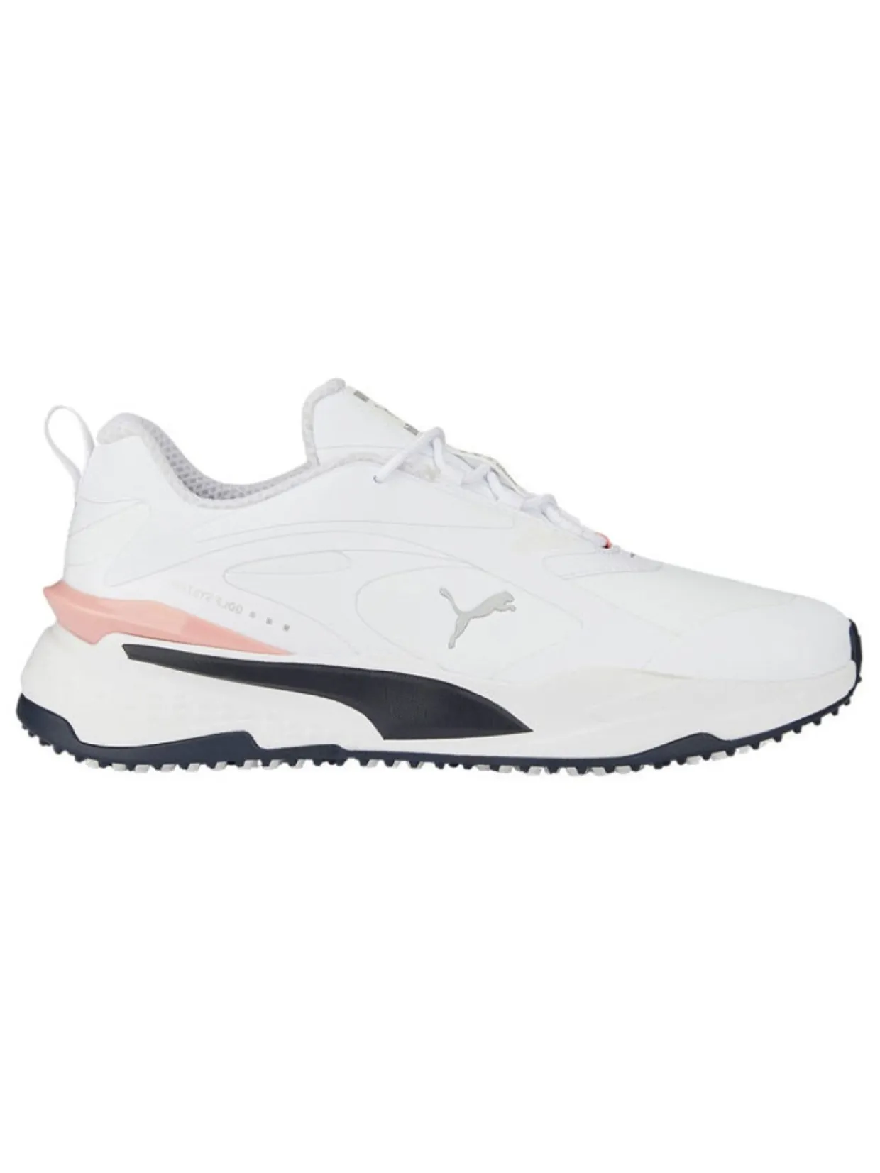 Puma Gs-Fast Golf Shoes - Puma White/Navy Blazer/Flamingo Pink
