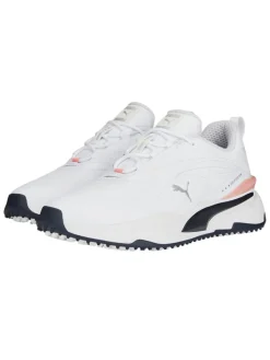 Puma Gs-Fast Golf Shoes - Puma White/Navy Blazer/Flamingo Pink