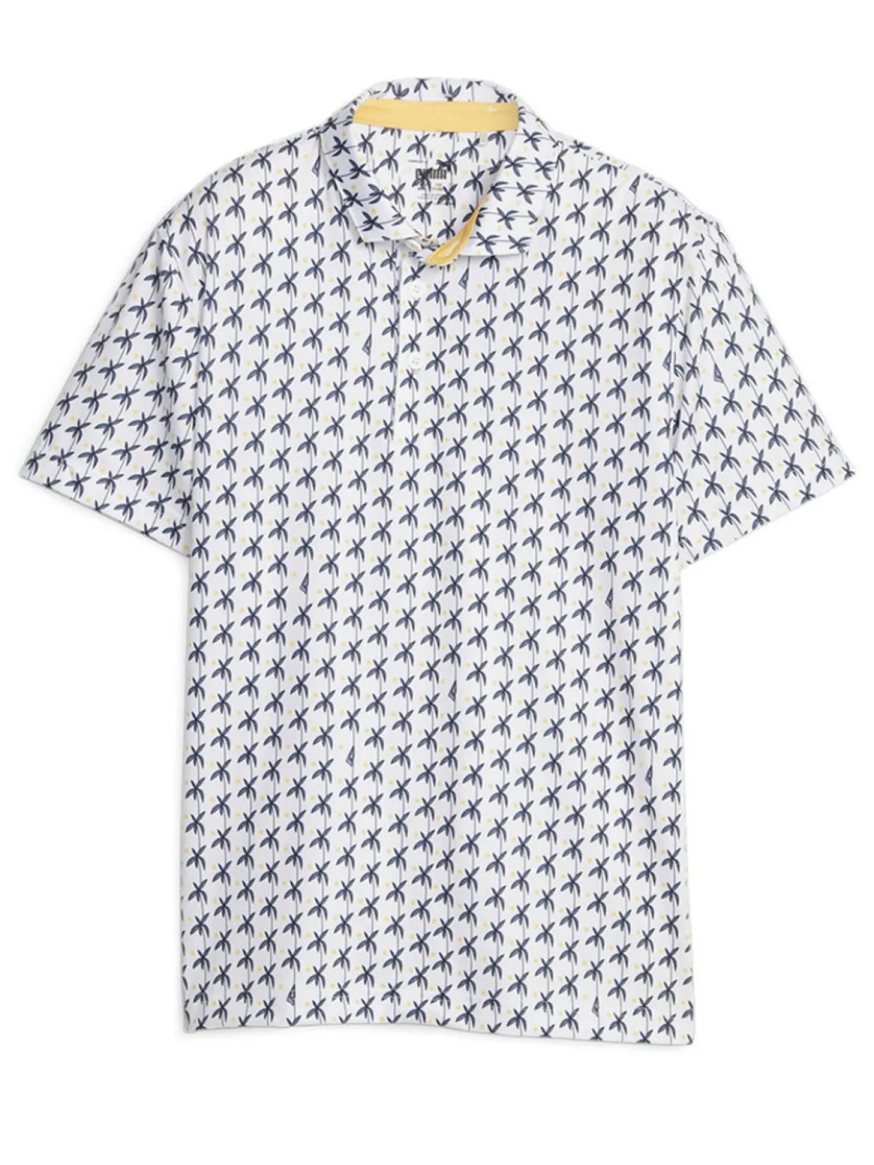 Puma Jr Boy'S Mattr Palms Golf Polo - White Glow/Navy Blazer