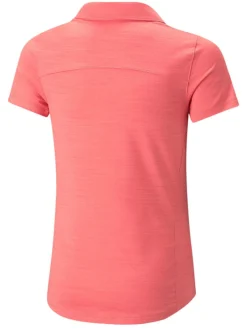 Puma Jr Girl'S Cloudspun Coast Golf Polo - Loveable Heather