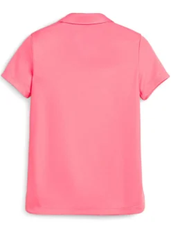 Puma Jr Girls Essential Golf Polo - Strawberry Burst