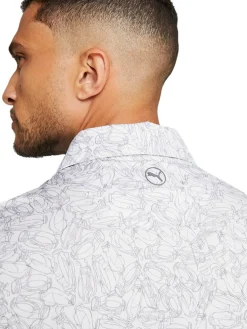 Puma Mattr Caddy Polo - White Glow/Slate Sky