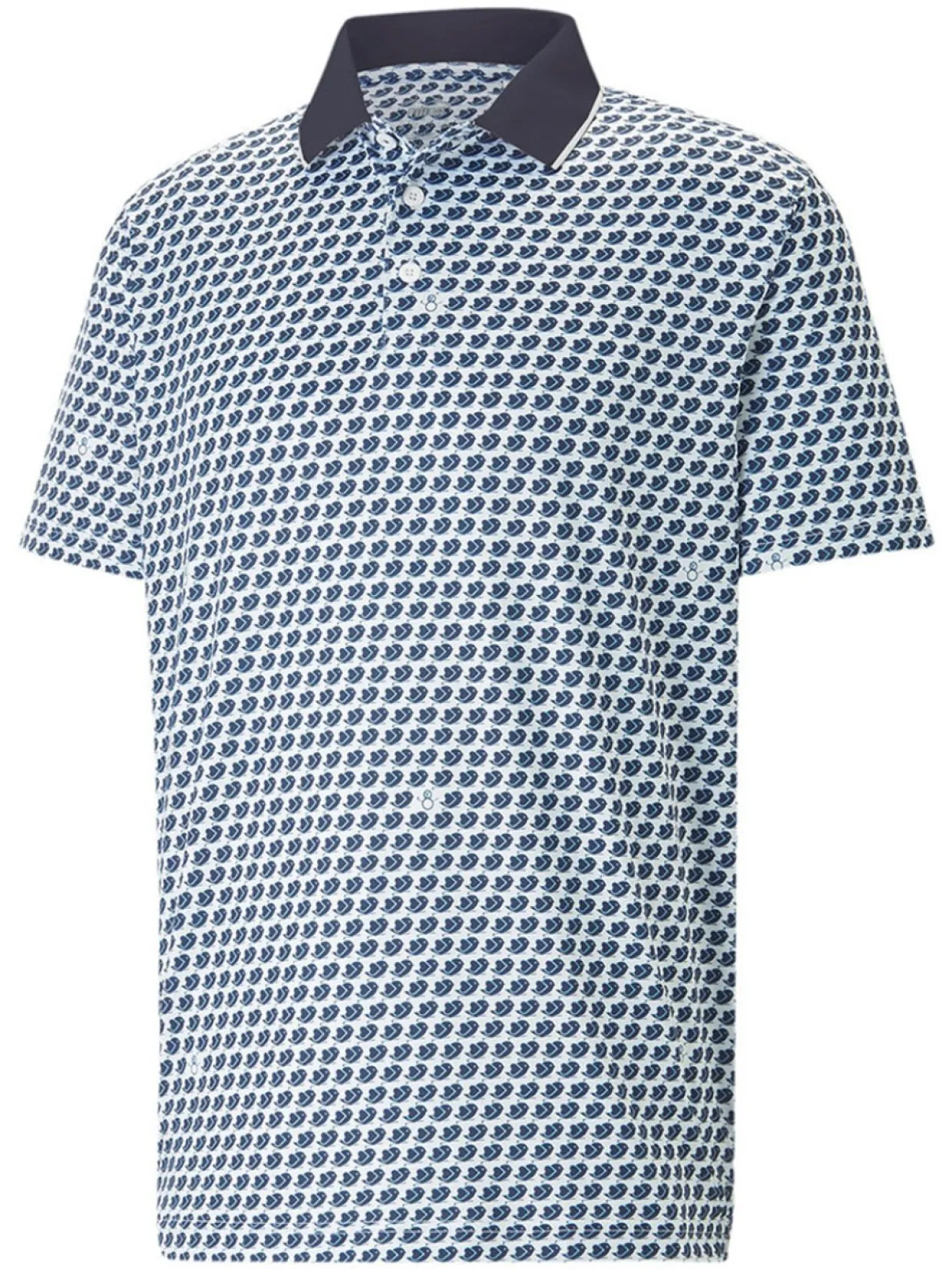 Puma Mattr Love/H8 Golf Polo - Bright White/Navy Blazer