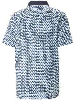 Puma Mattr Love/H8 Golf Polo - Bright White/Navy Blazer