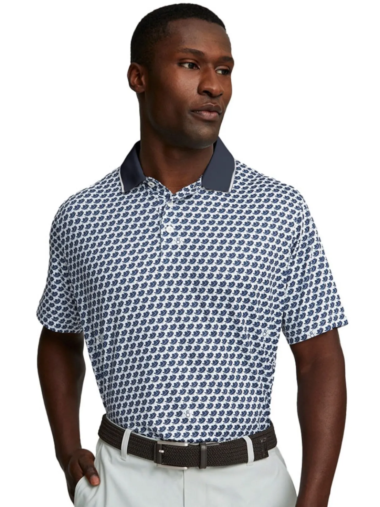 Puma Mattr Love/H8 Golf Polo - Bright White/Navy Blazer