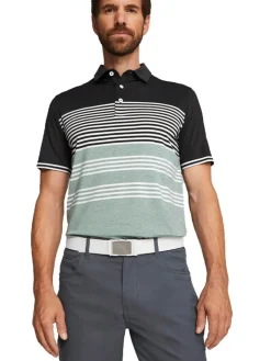 Puma Mattr Track Golf Polo - Black/Eucalyptus Heather
