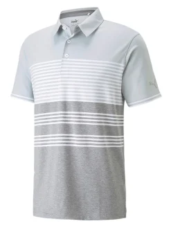 Puma Mattr Track Golf Polo - High Rise/Quiet Shade Heather