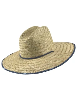 Puma Straw Sunbucket P Hat - Bright White/Navy Blazer