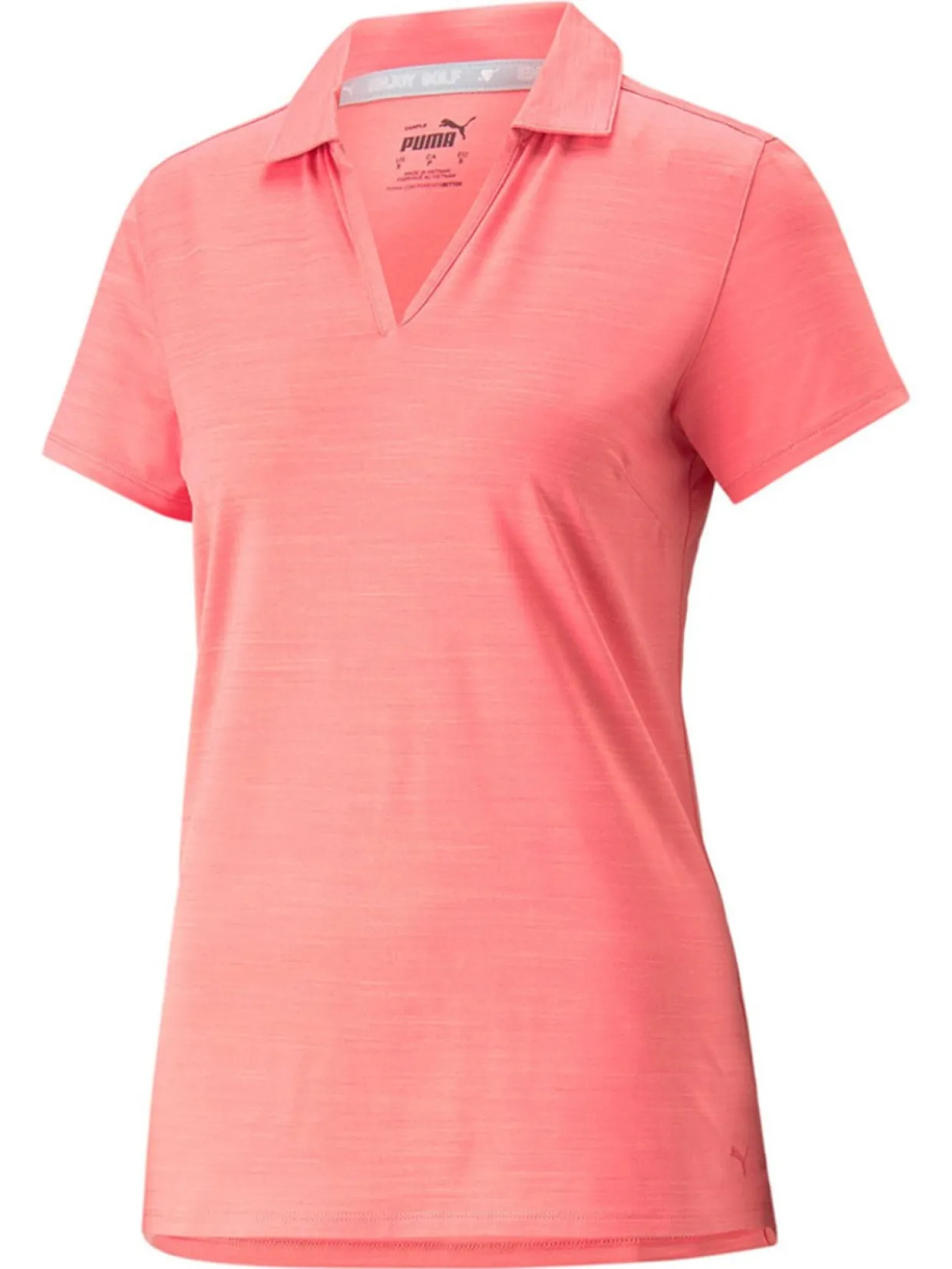 Puma Women'S Cloudspun Coast Golf Polo - Loveable Heather