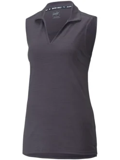 Puma Women'S Cloudspun Coast Sleeveless Golf Polo - Navy Blazer