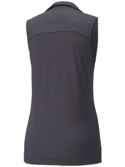 Puma Women'S Cloudspun Coast Sleeveless Golf Polo - Navy Blazer