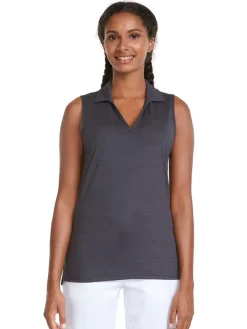 Puma Women'S Cloudspun Coast Sleeveless Golf Polo - Navy Blazer
