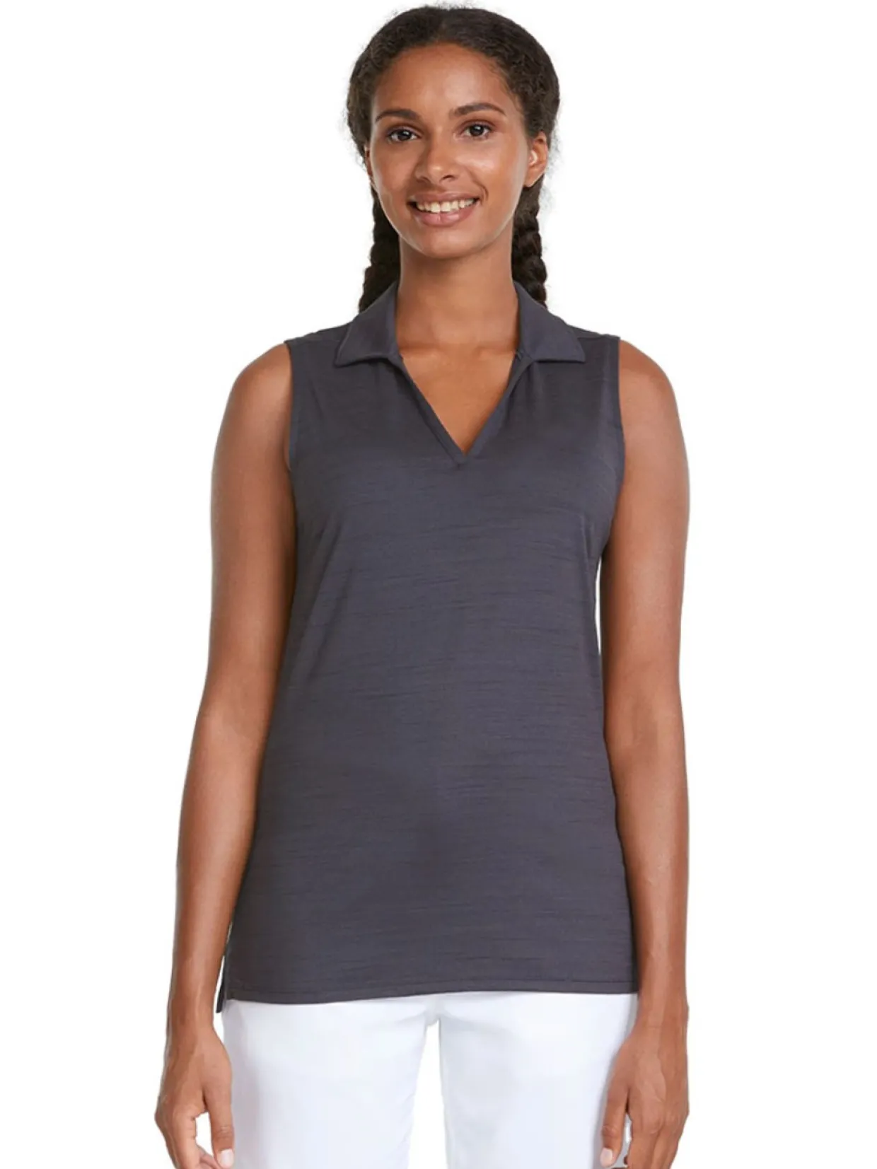 Puma Women'S Cloudspun Coast Sleeveless Golf Polo - Navy Blazer