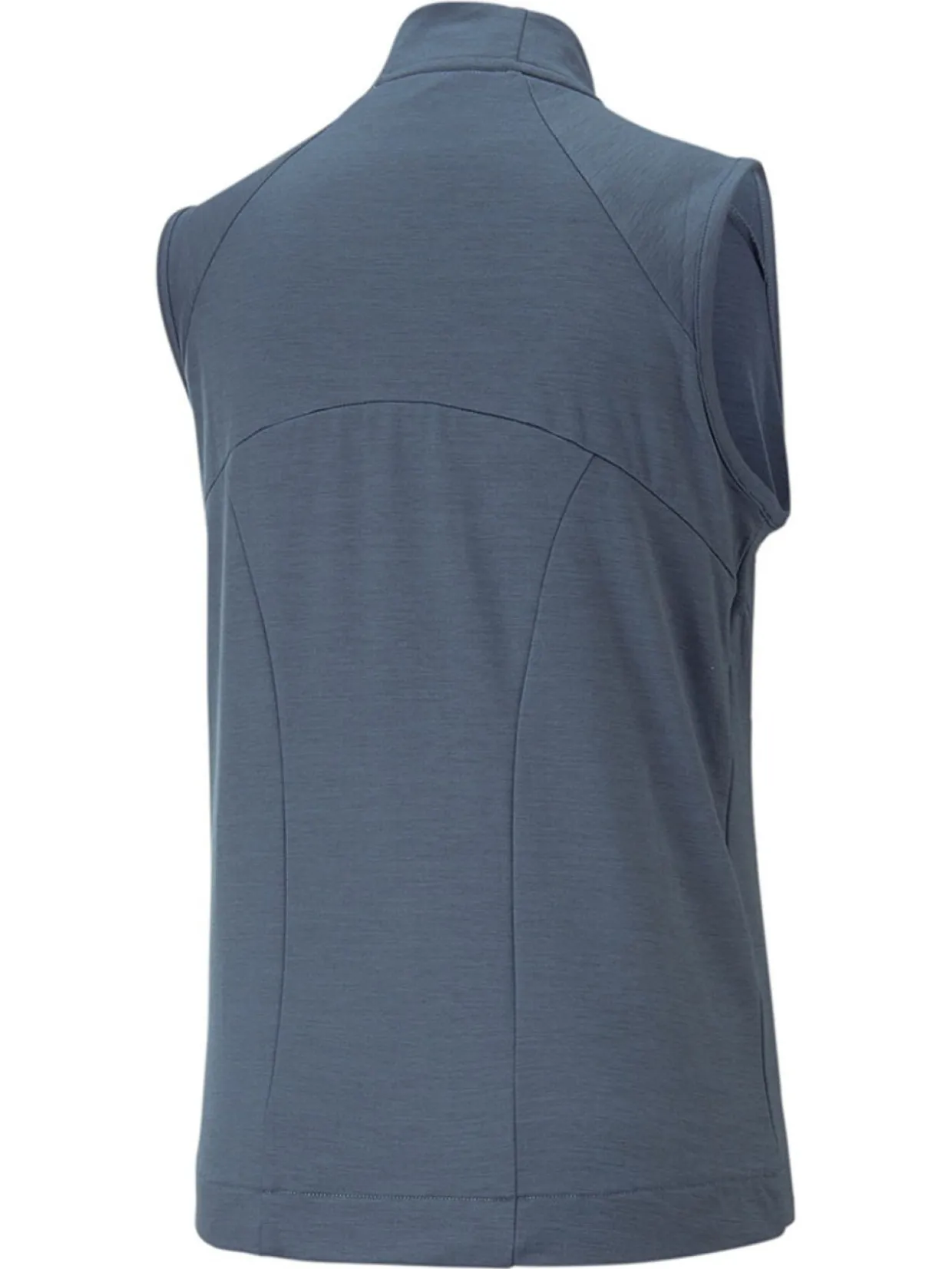 Puma Women'S Cloudspun Heather Full Zip Golf Vest - Evening Sky Heather