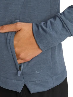 Puma Women'S Cloudspun Heather Full Zip Golf Jacket - Evening Sky Heather