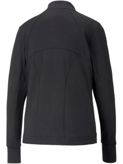 Puma Women'S Cloudspun Heather Full Zip Golf Jacket - Puma Black Heather