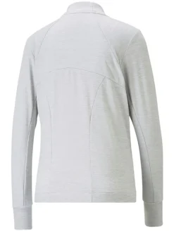 Puma Women'S Cloudspun Heather Full Zip Golf Jacket - High Rise Heather