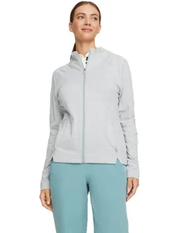 Puma Women'S Cloudspun Heather Full Zip Golf Jacket - High Rise Heather