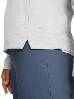 Puma Women'S Cloudspun Heather Full Zip Golf Jacket - High Rise Heather